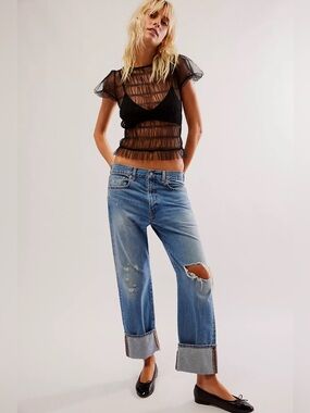 Denimist Free People Lucy Slouchy Boyfriend Jeans Size 28